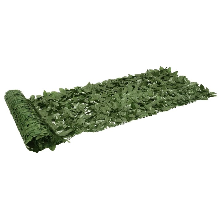 Балконски параван с тъмнозелени листа vidaXL, 200x75 см, 0.55 kg