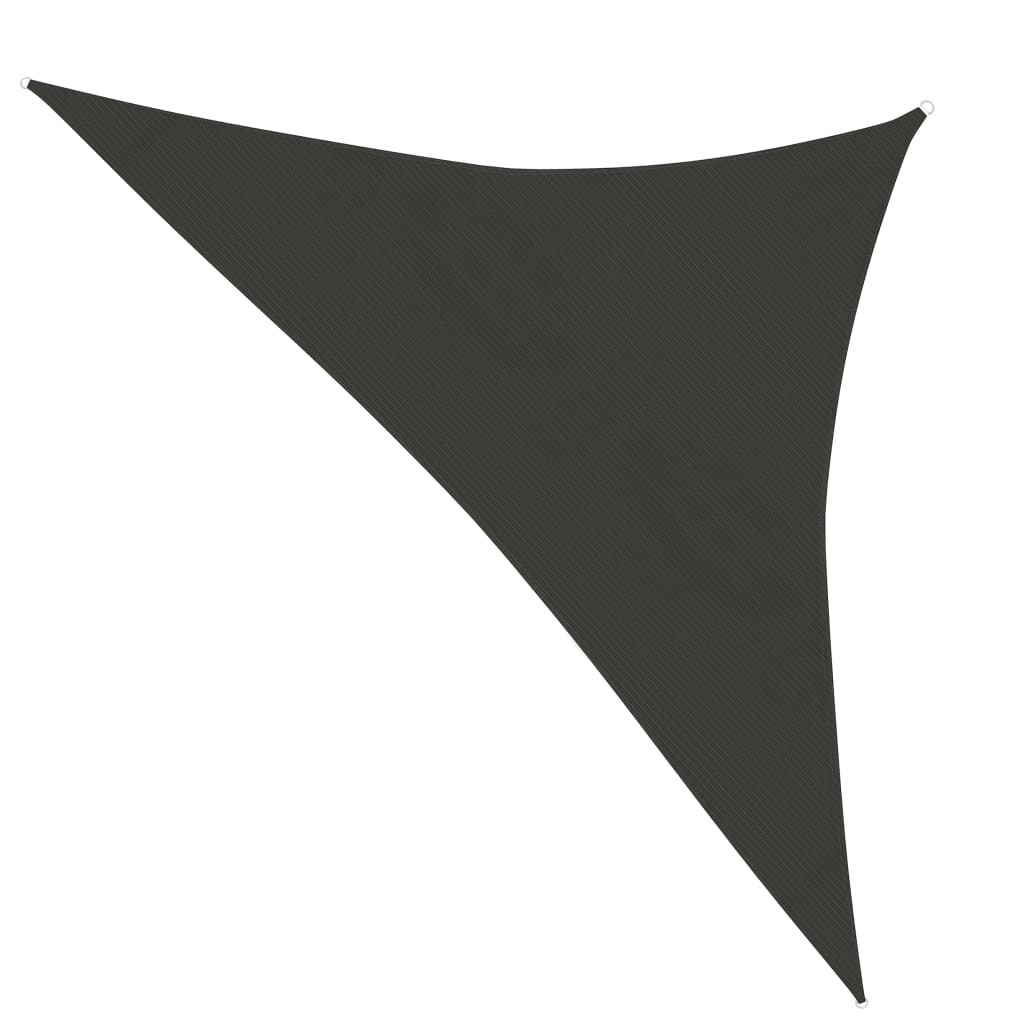 Panza de parasolar de exterior in forma triunghiulara vidaXL, Polietilena, 500 x 500 x 600 cm, Antracit