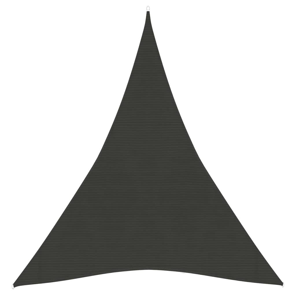 Panza de parasolar de exterior in forma triunghiulara vidaXL, Polietilena, 400 x 500 x 500 cm, Antracit