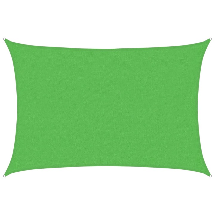 Panza parasolar vidaXL, verde deschis, 2,5x4 m, HDPE, 160 g/m², 1.6 kg