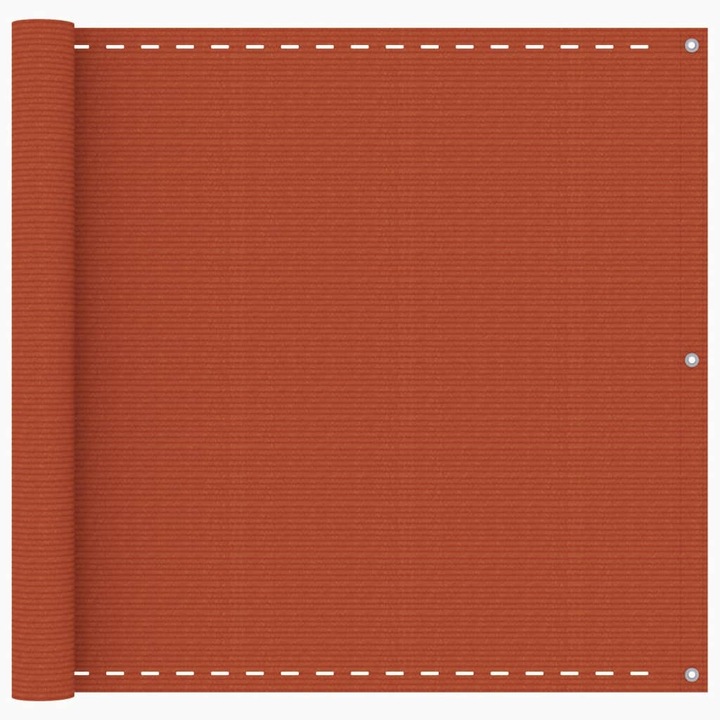 Paravan de balcon vidaXL, portocaliu, 90x500 cm, HDPE