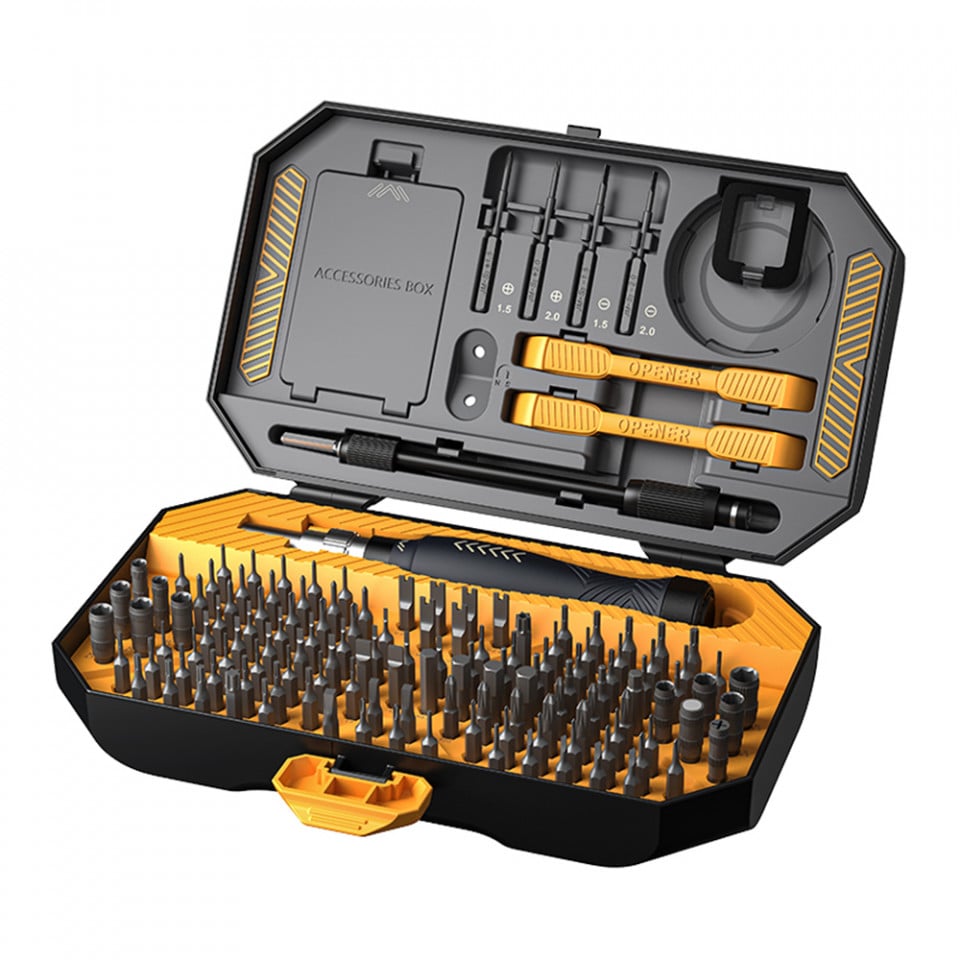 Trusa Surubelnite cu Accesorii 145in1 - Jakemy Precision (JM-8183