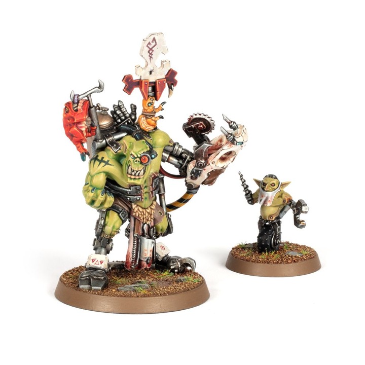 Games Workshop Warhammer 40k Orks Painboss miniatűr figura építőkészlet, 2 db, műanyag, szürke