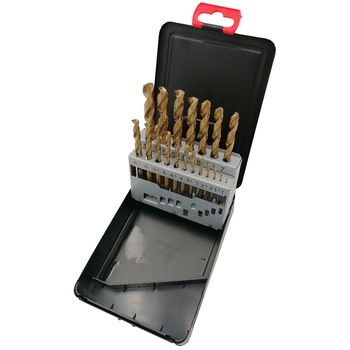 Set 19 piese, Trusa burghie DIN 338 HSS Co5% Ø 1 - Ø 10 mm Set 19 piese, Trusa burghie DIN 338 HSS Co5% Ø 1 - Ø 10 mm