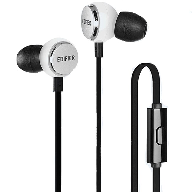 Casti cu fir In Ear Edifier P293, Jack 3.5mm, Microfon, Alb/Negru