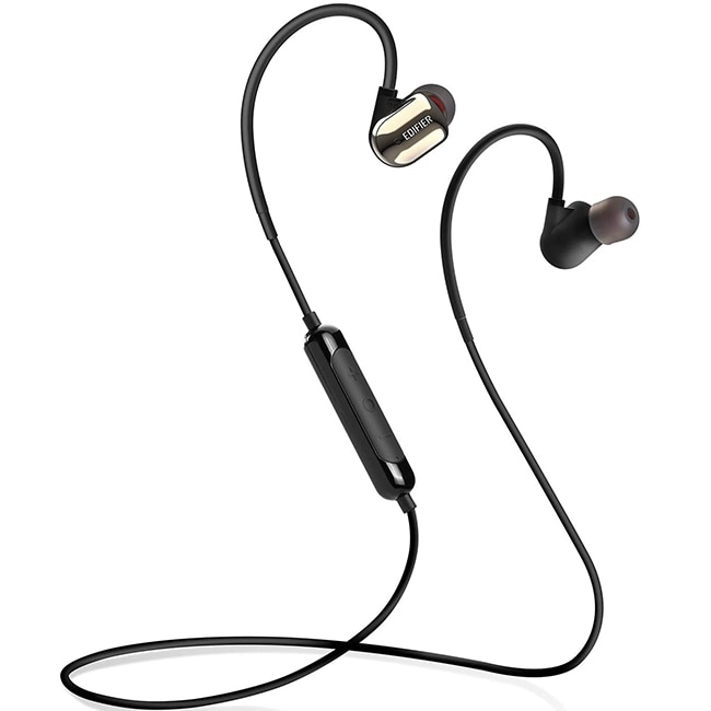 Casti fara fir In Ear Sport, Edifier W295BT, Bluetooth, IPx5, Microfon, Negru