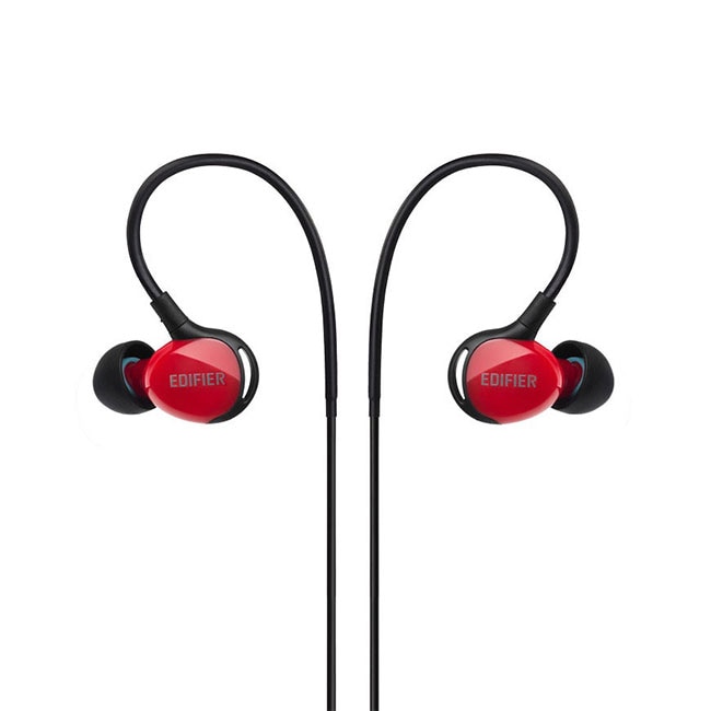 Casti cu fir in-ear Sport, Edifier P281, Jack 3.5mm, Rosu/Negru