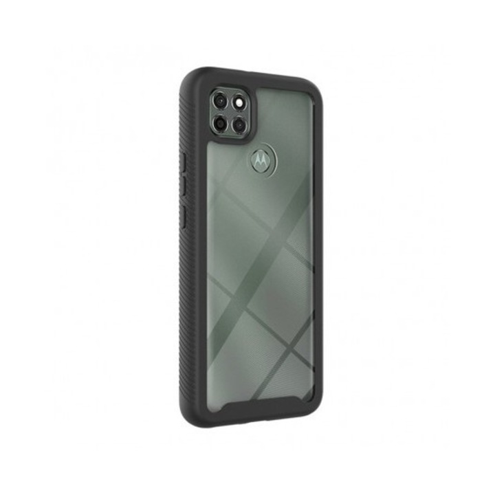 Калъф Defense 360° Pro, съвместим с Motorola Moto G9 Power (гръб, страни и фолио), черен
