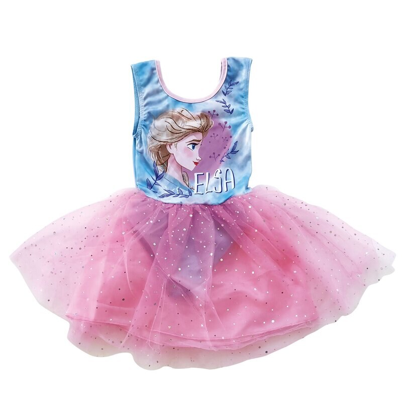 Rochie poliester, cu imprimeu, Elsa, roz