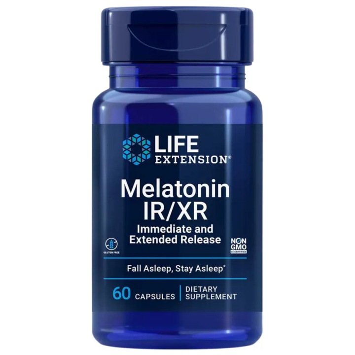 Life Extension Melatonin IR / XR Kapszula, 60 db