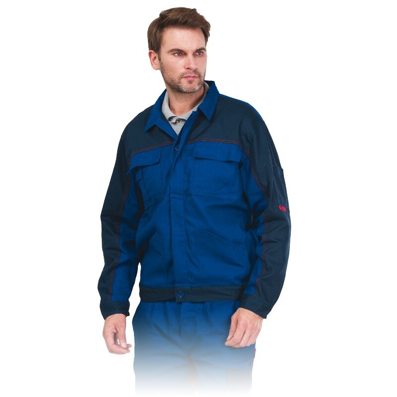 Jacheta de protectie, Bomull, din bumbac 100%, rezistenta la rupere cu buzunare multiple, bleumarin, marimea 3XL