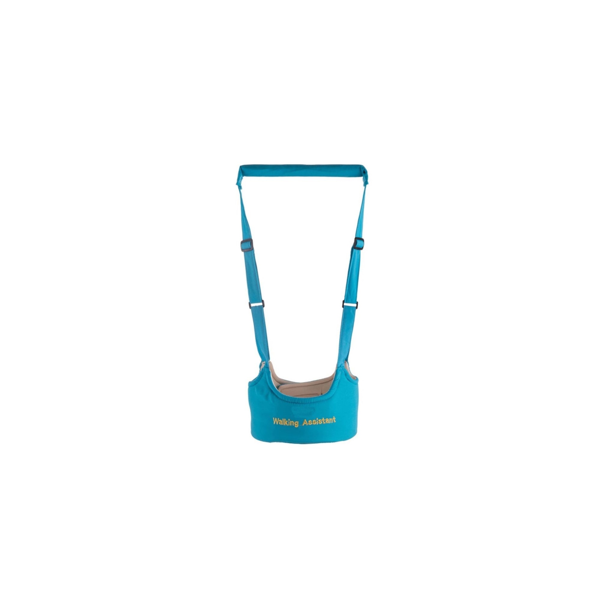 Ham pentru mers NOVOKIDS™ First Walking Assistant, Cu maner comfortabil, Intaritura, Material moale, Max 15 kg, Lavabil, Turquoise