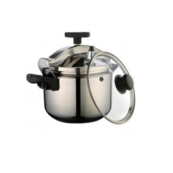 Oala sub presiune Ertone, capacitate 10L, capac suplimentar din sticla termorezistenta Oala sub presiune Ertone, capacitate 10L, capac suplimentar din sticla termorezistenta