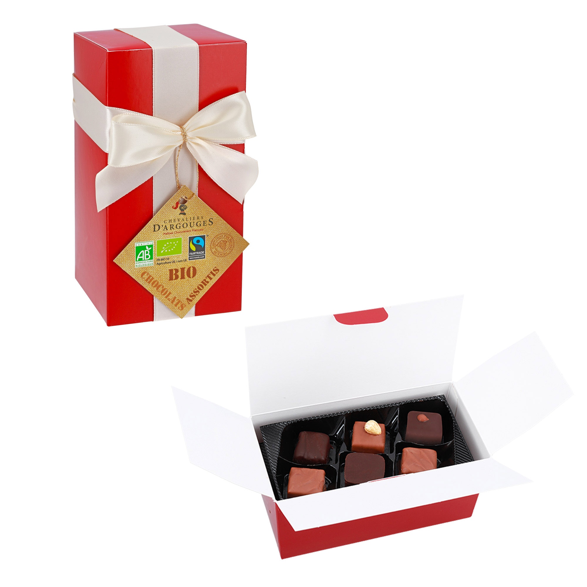 Bomboane de Ciocolata Asortate BIO, 175gr, Chevaliers d'Argouges