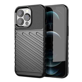 Husa THUNDER ARMOR pentru iPhone 13 PRO MAX, Negru Husa THUNDER ARMOR pentru iPhone 13 PRO MAX, Negru