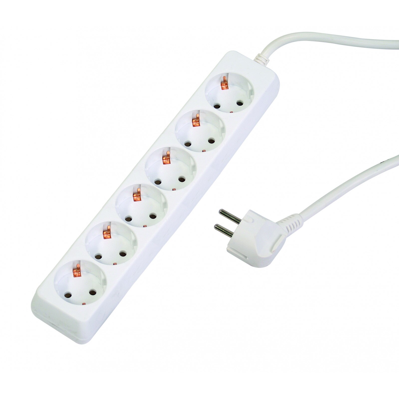 Prelungitor cu 6 prize, 1.5mx1.5mm, fara intrerupator, Makalon, 700764