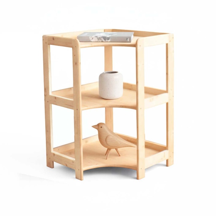 Raft Elisse Transilvan, 3 polite, Colt Interior, 60x60x88 cm, Natur