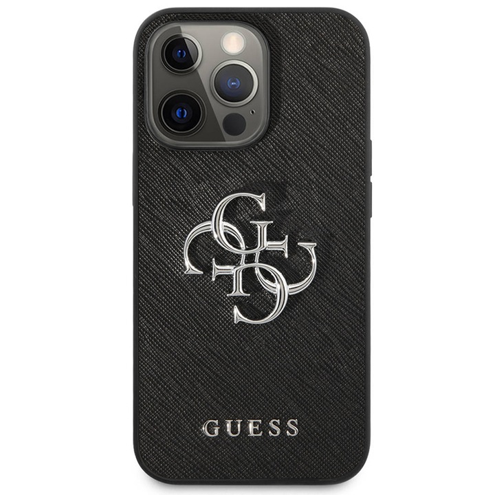 Husa Guess pentru Apple iPhone 13 Pro, Top Quality Standards, Premium, Aziao Tech Optim Protection, Negru