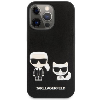 Husa de Protectie Karl Lagerfeld pentru Apple iPhone 13, Top Quality Standards, Choupette Cat Design, Piele, Optim Tech, Negru Husa de Protectie Karl Lagerfeld pentru Apple iPhone 13, Top Quality Standards, Choupette Cat Design, Piele, Optim Tech, Negru