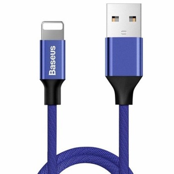 Cablu de date, Baseus Yiven Series, CALYW-13, USB la Lightning, Quick Charge, 2A, Lungime 120 cm, Albastru, Tip snur acoperit cu nailon Cablu de date, Baseus Yiven Series, CALYW-13, USB la Lightning, Quick Charge, 2A, Lungime 120 cm, Albastru, Tip snur acoperit cu nailon