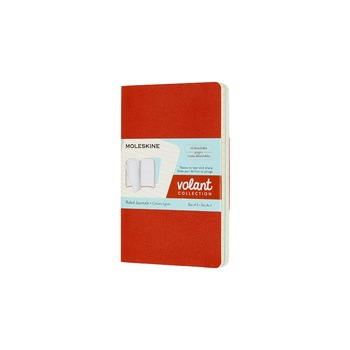 Set 2 agende Valance, Moleskine, 9x14cm, Rosu/Albastru Set 2 agende Valance, Moleskine, 9x14cm, Rosu/Albastru