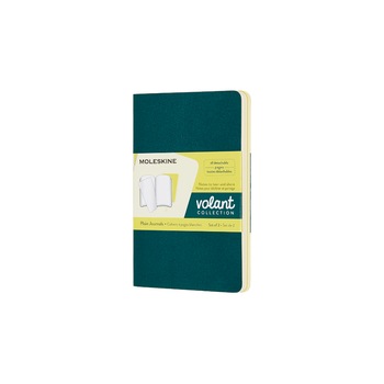 Set 2 agende Valance, Moleskine, 76890, 9x14cm, Verde/Galben Set 2 agende Valance, Moleskine, 76890, 9x14cm, Verde/Galben