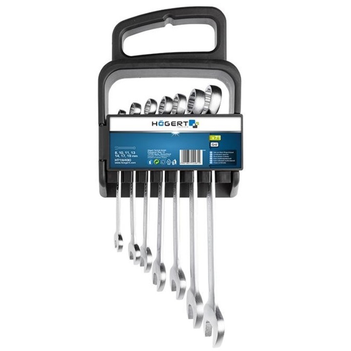Set chei combinate, Hogert, 8-19 mm, 7 piese