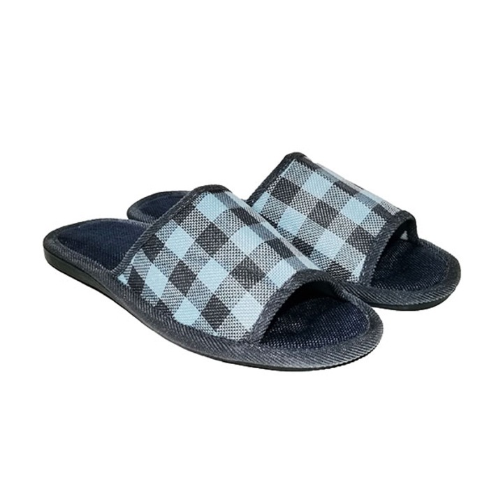 Papuci casa barbati Trendd Squad, Bleumarin