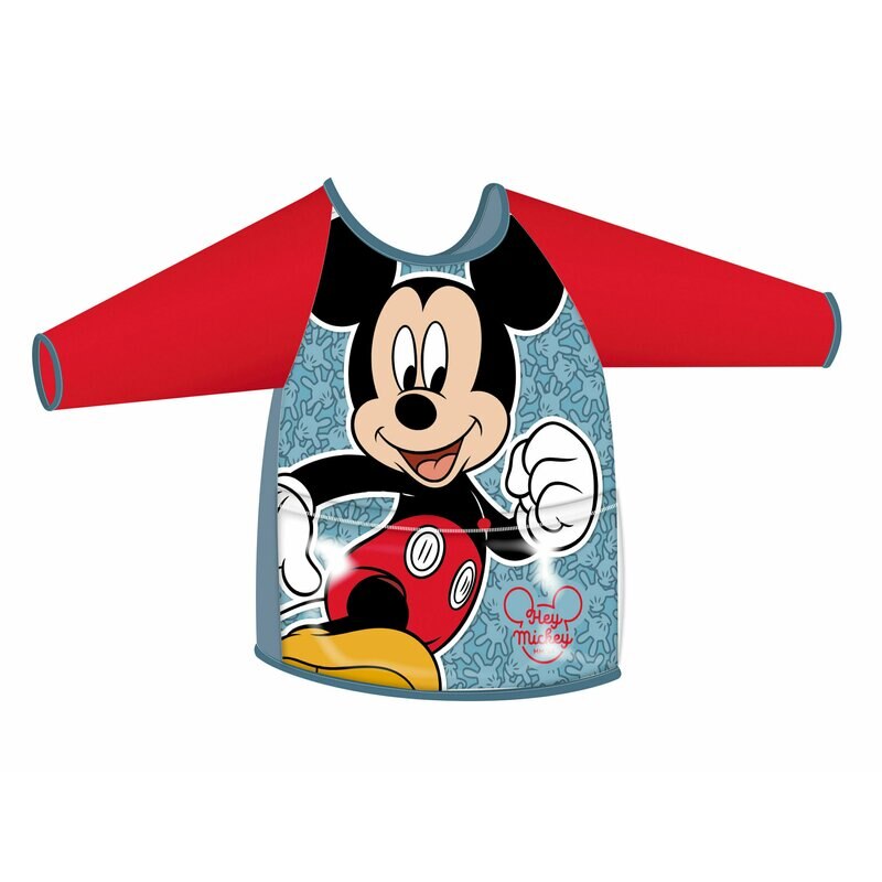 Sort protectie pictura, cu maneca, One size, Mickey, rosie, 51x38cm