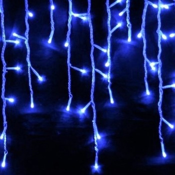 Instalatie LED ploaie 4 metri Turturi, Interconectabila,Albastru