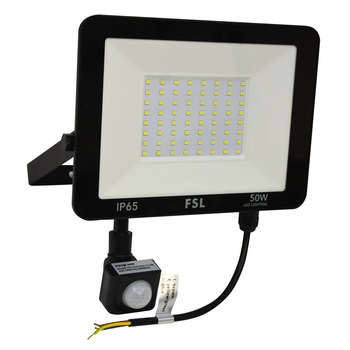 Proiector led FSL ultra slim cu senzor de miscare 50W Proiector led FSL ultra slim cu senzor de miscare 50W