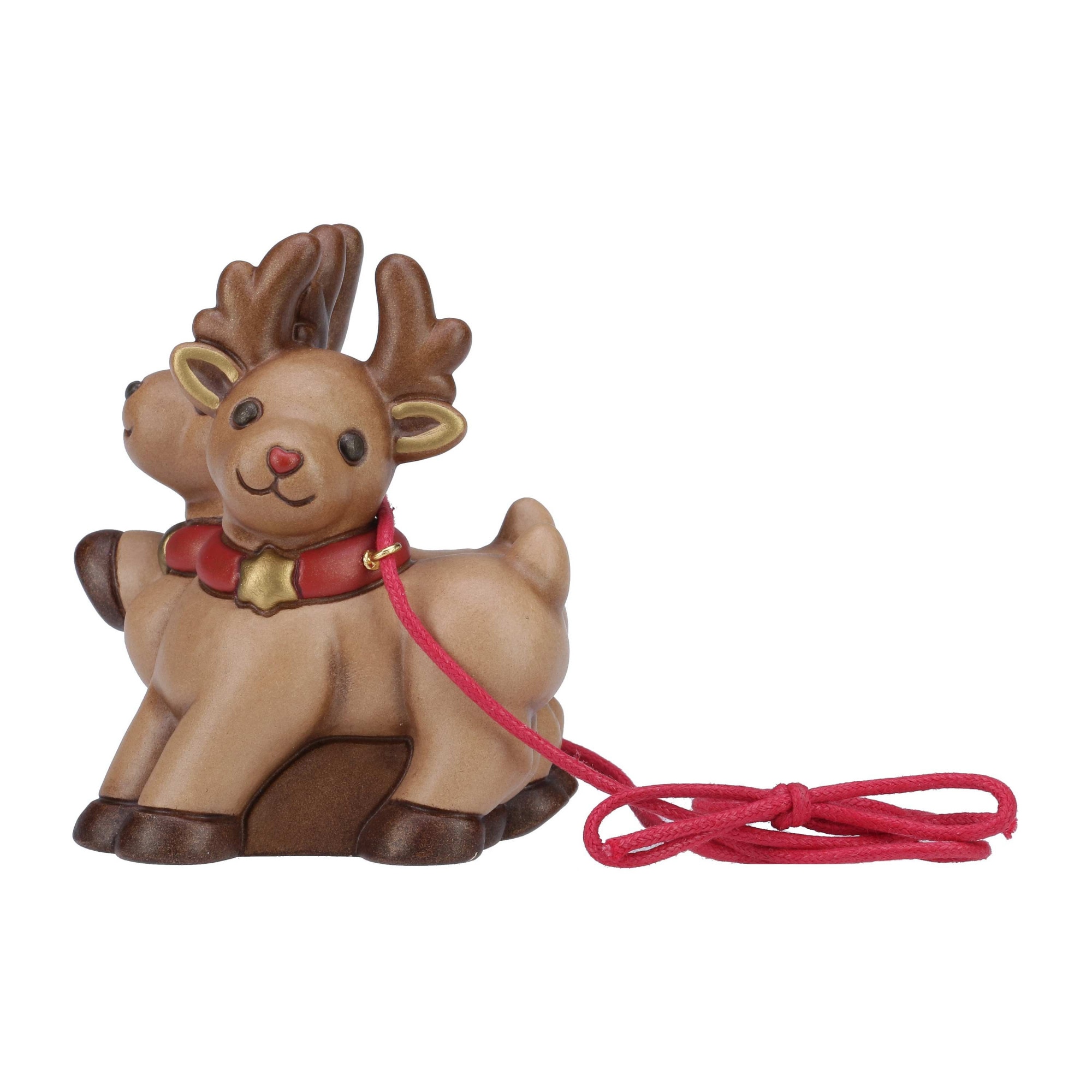 Figurina, renii zburatori ai lui Mos Craciun, ceramica THUN, 9 cm