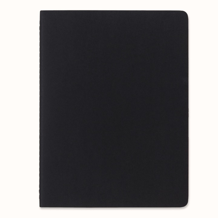 Set 2 agende Cahier, Moleskine, XL, 19X25 cm, Negru/Rosu