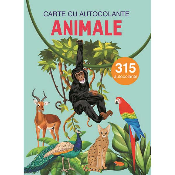 Animale. Carte cu autocolante