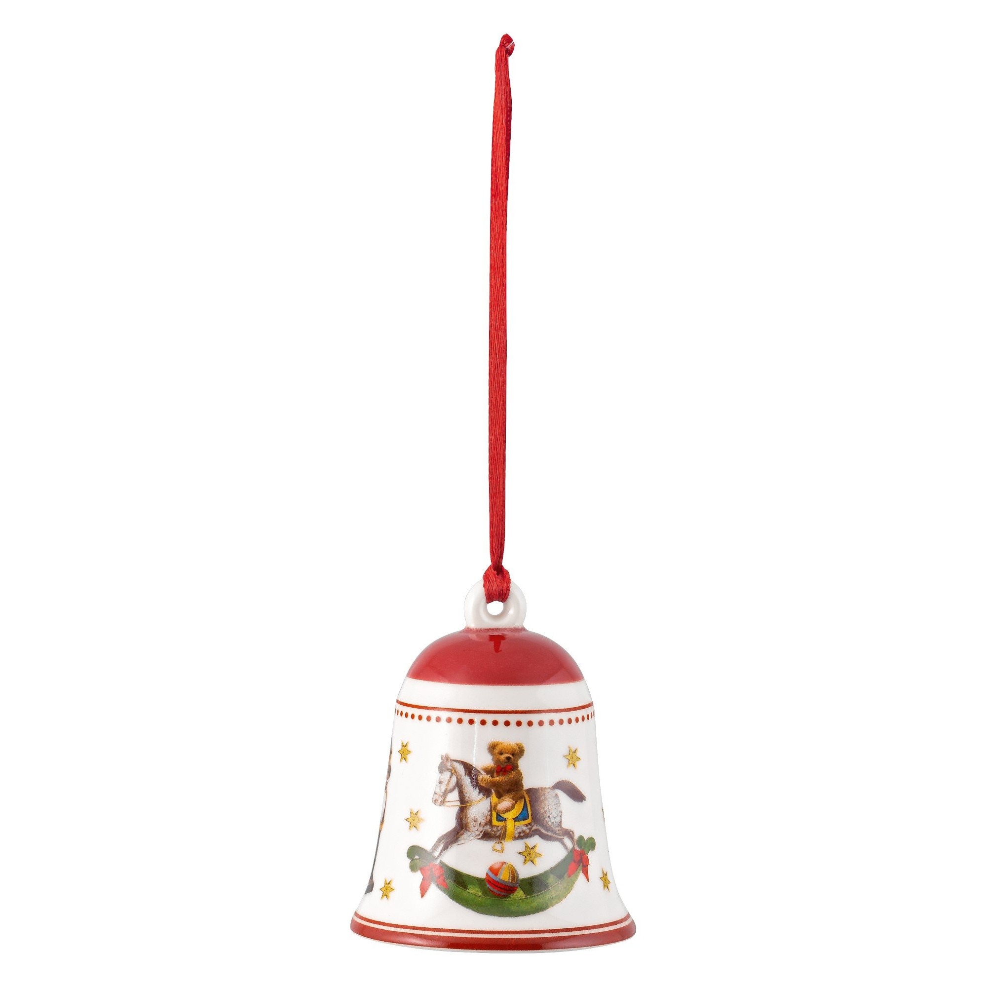 Clopotel brad My Christmas Tree bell toys, red, portelan, 5,5x5,5x6,9 cm- 410565