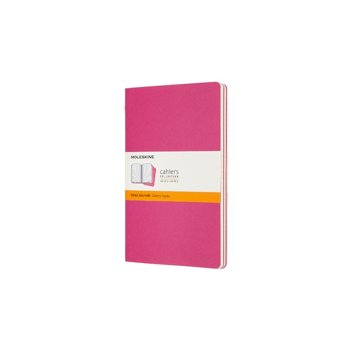 Set 3 agende Cahier, Moleskine, 13x21 cm, Roz