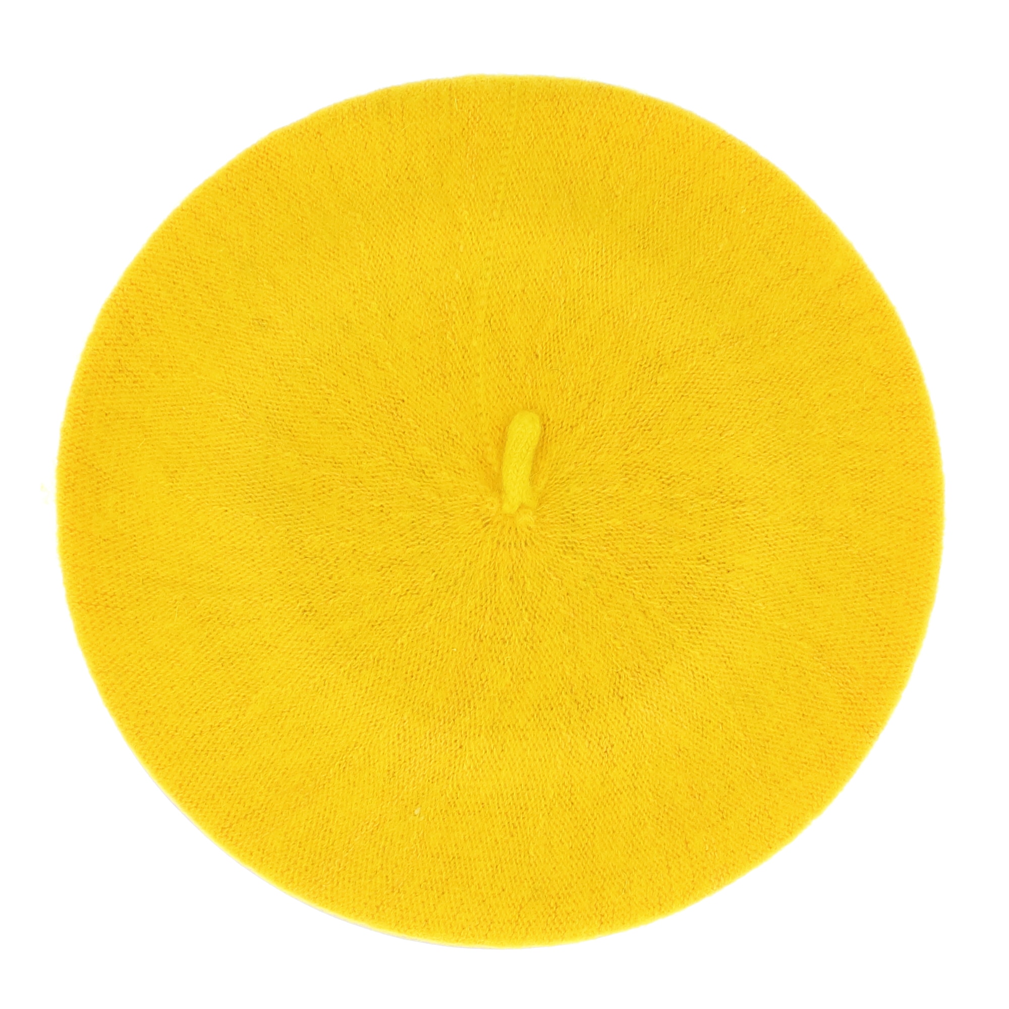 Bereta de dama, Galben intens, 100% lana - BSC338