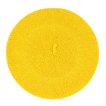 Bereta de dama, Galben intens, 100% lana - BSC338 Bereta de dama, Galben intens, 100% lana - BSC338