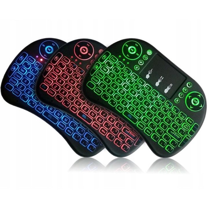 Set tastatura si mouse gaming, Interlook, LED RGB, USB, Efect lumini, Negru