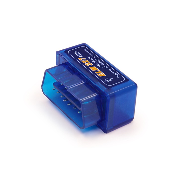 Автомобилен скенер, OBD2, MINI ELM327 V1.5, Bluetooth, множество марки CAN-BUS, поддръжка на всички видове OBD2, син