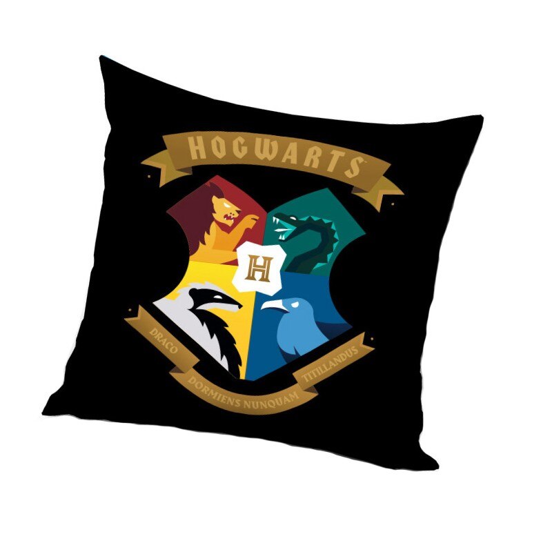 Fata De Perna Harry Potter Hogwarts Logo V6 , 40x40cm, Multicolor