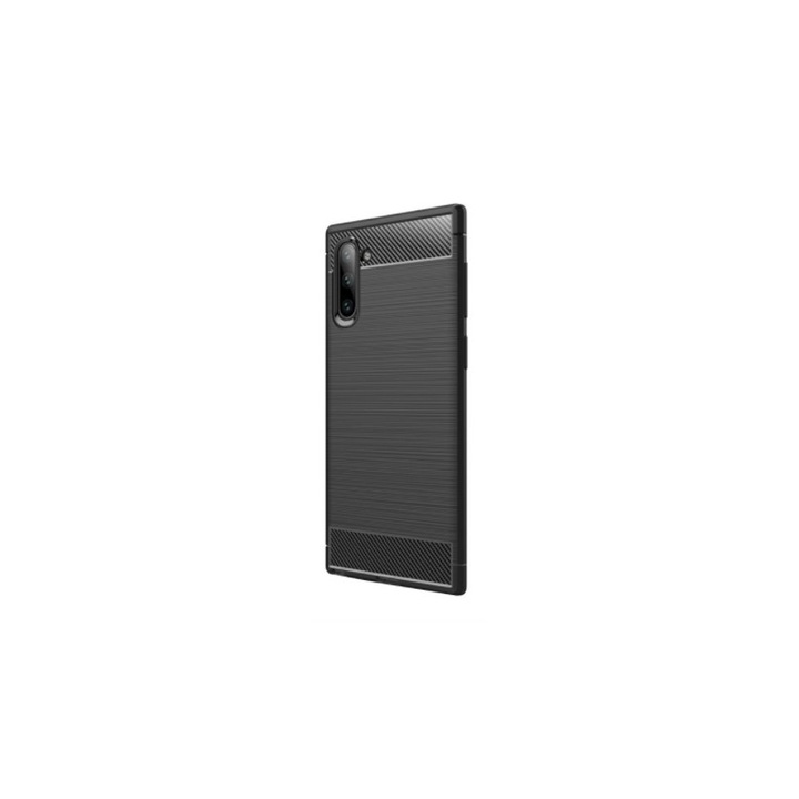 Калъф Samsung Galaxy Note 10 + / Note 10 Plus, с карбонови вложки, бъмпер, черен