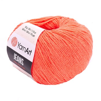 Fir Textil Yarn Art Jeans 61,pentru crosetat si tricotat, acril, portocaliu, 160 m Fir Textil Yarn Art Jeans 61,pentru crosetat si tricotat, acril, portocaliu, 160 m