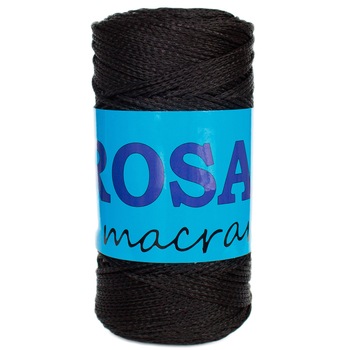 Bobina fir pretricotat Rosa Macrame 30 , tip snur, 100%, polipropilena, 100 g/bobina, lungime bobina 11 cm, lungime fir 150m, culoare negru Bobina fir pretricotat Rosa Macrame 30 , tip snur, 100%, polipropilena, 100 g/bobina, lungime bobina 11 cm, lungime fir 150m, culoare negru