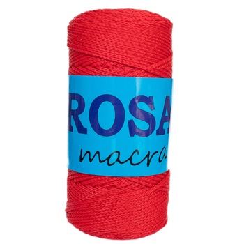 Bobina fir pretricotat Rosa Macrame 41 , tip snur, 100%, polipropilena, 100 g/bobina, lungime bobina 11 cm, lungime fir 150m, culoare rosu Bobina fir pretricotat Rosa Macrame 41 , tip snur, 100%, polipropilena, 100 g/bobina, lungime bobina 11 cm, lungime fir 150m, culoare rosu