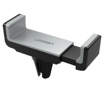 Suport auto, UGREEN, Prindere cu clema pe grila de ventilatie, Negru/Gri, PC, Universal, Compatibilitate ecran 3,5-6,0  Suport auto, UGREEN, Prindere cu clema pe grila de ventilatie, Negru/Gri, PC, Universal, Compatibilitate ecran 3,5-6,0