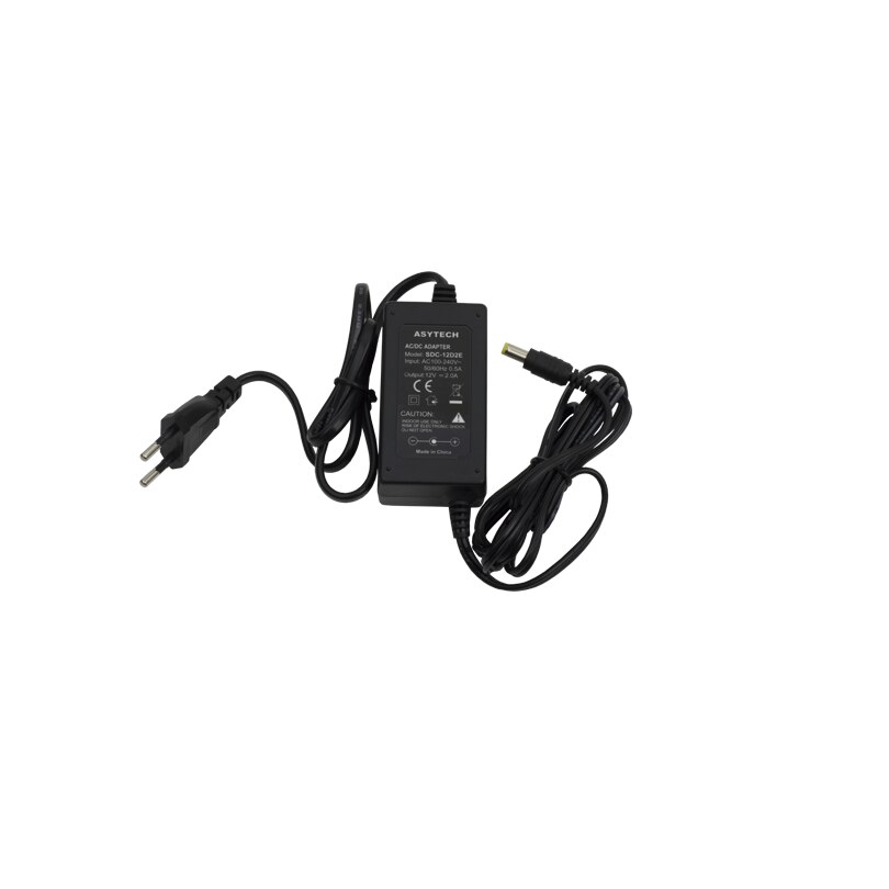 Sursa de alimentare Asytech 12V 2A mufa 5.5×2.1mm, cu protectie automata la scurt-circuit, supratensiune, supraincalzire, recomandata pentru 1 camera de supraveghere
