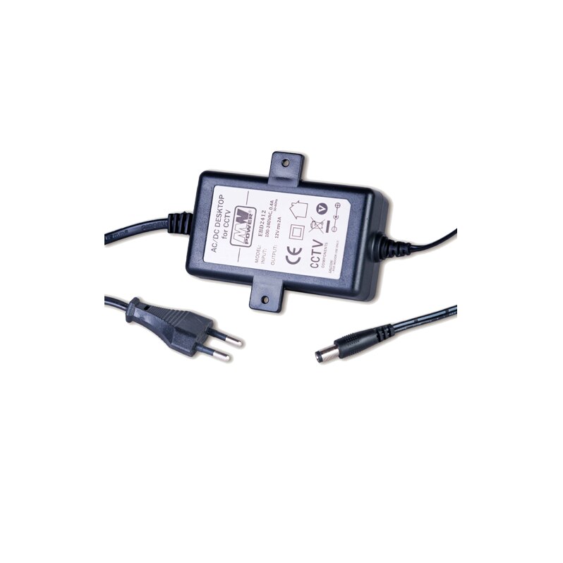 Sursa de alimentare 12V 2A - MW Power protectie completa scurtcircuit, supraincalzire, supratensiune, mufa 5.5x2.1mm