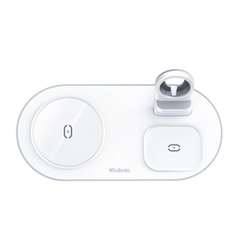 Statie de andocare Mcdodo, 3-in-1, pentru iPhone, pentru Airpods, pentru Ceas, alb Statie de andocare Mcdodo, 3-in-1, pentru iPhone, pentru Airpods, pentru Ceas, alb