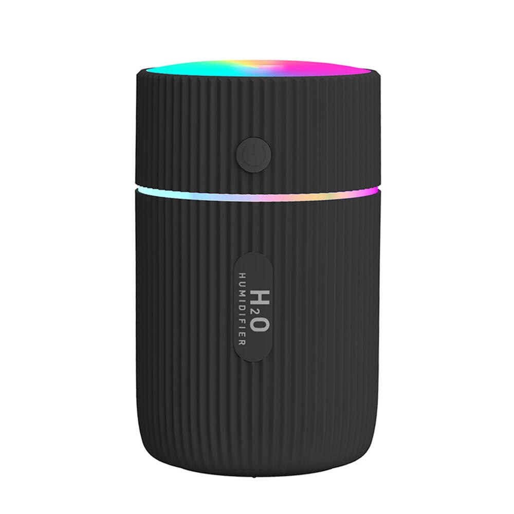 Difuzor de ulei esential, aromaterapie, purificator de aer, rezervor 220ML, cu iluminat, Negru